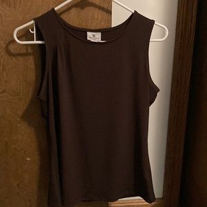Chocolate brown dressy tank top